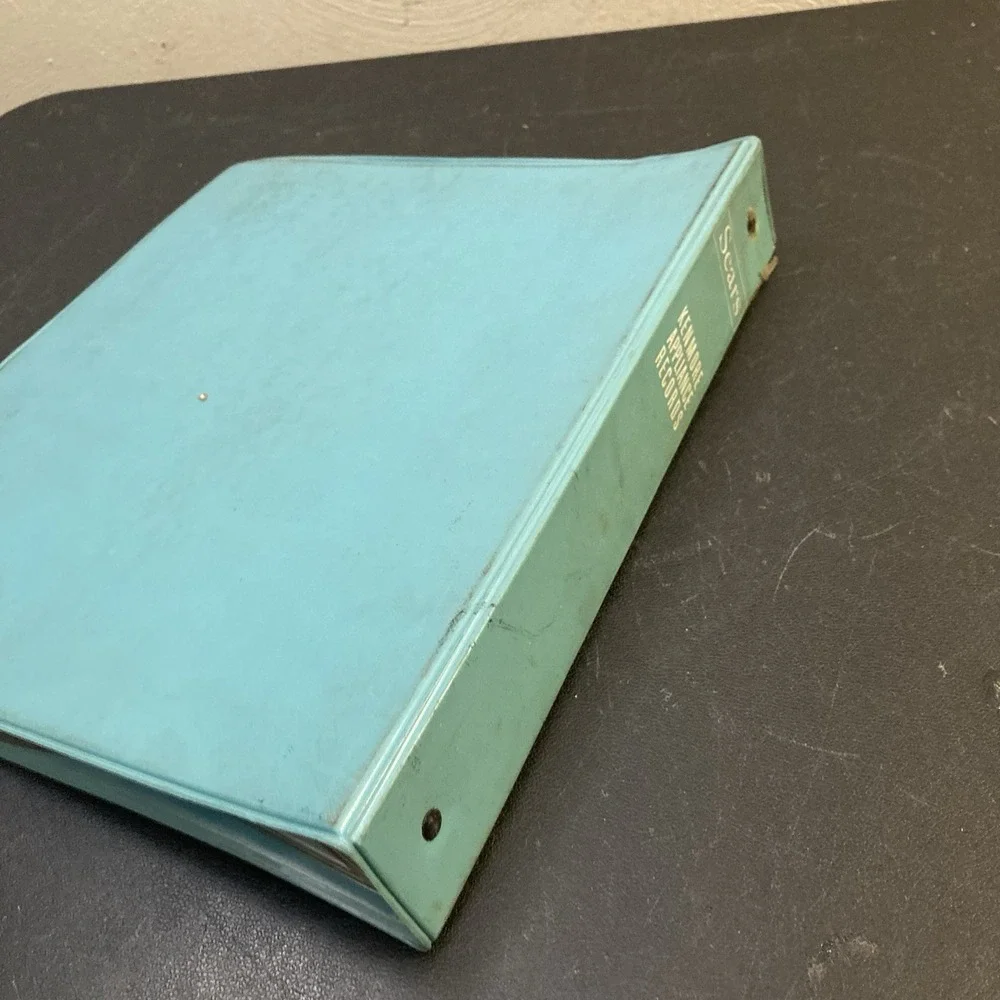 Sears Roebuck Kenmore Appliance Records Blue Binder (Empty) Vtg‎ Art Deco Folder